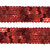 Тесьма с пайетками 3, шир. 20 мм/уп. 25+/-1 м, цвет красный - купить в Челябинске. Цена: 778.19 руб.