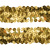 Тесьма с пайетками D16, шир. 30 мм/уп. 25+/-1 м, цвет золото - купить в Челябинске. Цена: 1 087.39 руб.