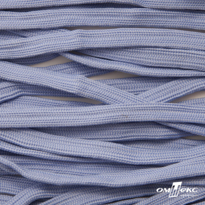 Шнур плетеный (плоский) d-12 мм, (уп.90+/-1м), 100% полиэстер, цв.259 - голубой - купить в Челябинске. Цена: 8.62 руб.