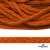 Шнур плетеный d-6 мм, 70% хлопок 30% полиэстер, уп.90+/-1 м, цв.1066-апельсин - купить в Челябинске. Цена: 588 руб.
