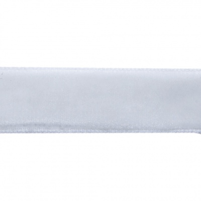 Лента бархатная нейлон, шир.12 мм, (упак. 45,7м), цв.01-белый - купить в Челябинске. Цена: 457.61 руб.