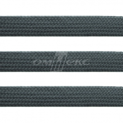 Шнур плетеный (плоский) d-12 мм, (уп.90+/-1м), 100% полиэстер, цв.272 - серый - купить в Челябинске. Цена: 8.62 руб.