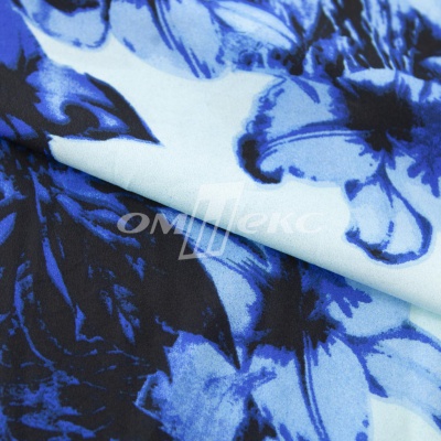 Плательная ткань "Фламенко" 19.1, 80 гр/м2, шир.150 см, принт растительный - купить в Челябинске. Цена 241.49 руб.