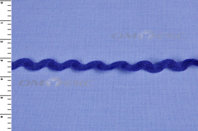 Тесьма плетеная "Вьюнчик"/синий - купить в Челябинске. Цена: 40.72 руб.
