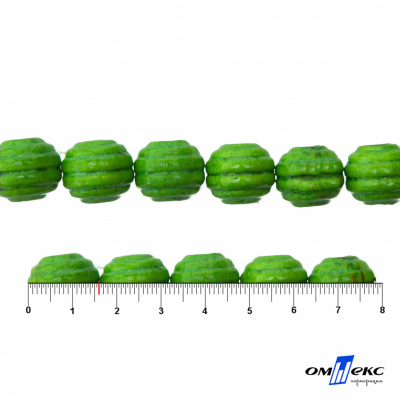 0309-Бусины деревянные "ОмТекс", 16 мм, упак.50+/-3шт, цв.019-зеленый - купить в Челябинске. Цена: 62.22 руб.
