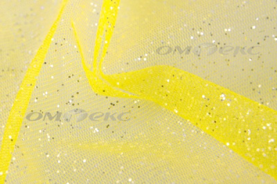 Сетка Глиттер, 40 гр/м2, шир.160см, цвет жёлтый - купить в Челябинске. Цена 163.01 руб.