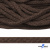 Шнур плетеный d-6 мм, 70% хлопок 30% полиэстер, уп.90+/-1 м, цв.1073-т.коричневый - купить в Челябинске. Цена: 594 руб.