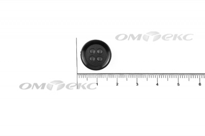 51400/15 мм (4 пр) черные пуговицы - купить в Челябинске. Цена: 0.67 руб.