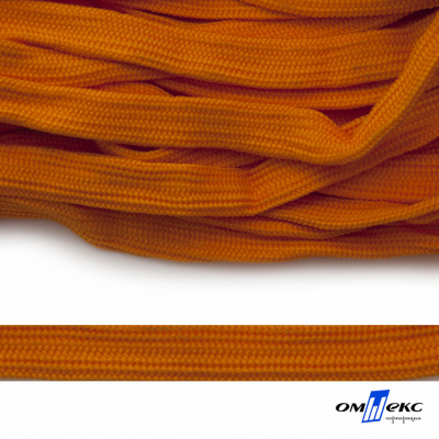 Шнур плетеный (плоский) d-12 мм, (уп.90+/-1м), 100% полиэстер, цв.267 - оранжевый - купить в Челябинске. Цена: 8.62 руб.