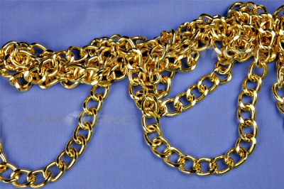 Цепь металл декоративная №11 (17*13) золото (10+/-1 м)  - купить в Челябинске. Цена: 1 341.87 руб.