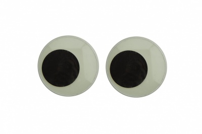 Глазки для игрушек, круглые, с бегающими зрачками, 40 мм/упак.20+/-2 шт, цв. -черно-белые - купить в Челябинске. Цена: 158.73 руб.