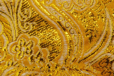 Ткань костюмная жаккард №12, 140 гр/м2, шир.150см, цвет жёлтый - купить в Челябинске. Цена 383.29 руб.