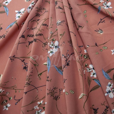 Плательная ткань "Фламенко" 2.1, 80 гр/м2, шир.150 см, принт растительный - купить в Челябинске. Цена 311.05 руб.