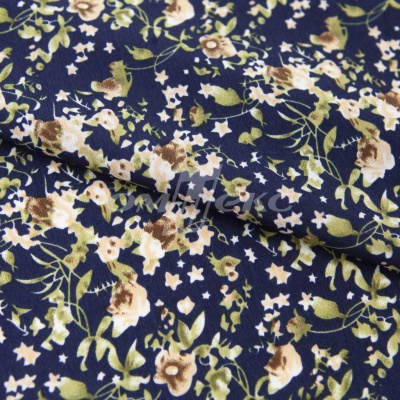 Плательная ткань "Фламенко" 1.1, 80 гр/м2, шир.150 см, принт растительный - купить в Челябинске. Цена 241.49 руб.