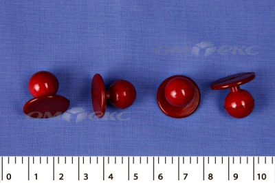Пуговица поварская "Пукля", 10 мм, цвет красный - купить в Челябинске. Цена: 2.28 руб.