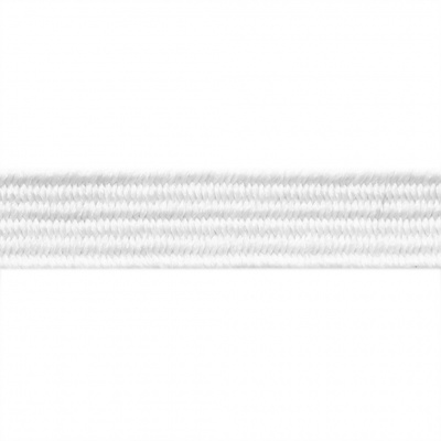 Резиновые нити с текстильным покрытием, шир. 6 мм (182 м/уп), цв.-белый - купить в Челябинске. Цена: 705.59 руб.