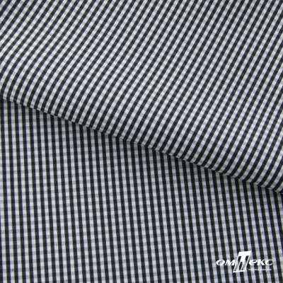 Ткань сорочечная Клетка Виши, 115 г/м2, 58% пэ,42% хл, шир.150 см, цв.6-черный, (арт.111) - купить в Челябинске. Цена 306.69 руб.