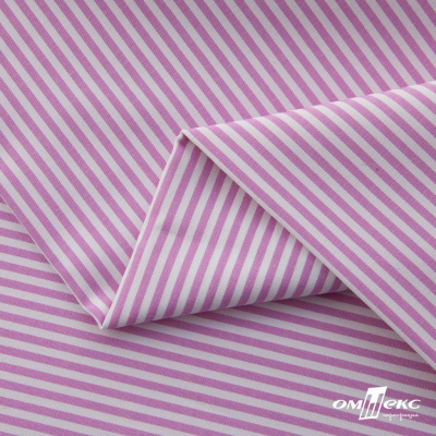 Ткань сорочечная Полоска Кенди, 115 г/м2, 58% пэ,42% хл, шир.150 см, цв.1-розовый, (арт.110) - купить в Челябинске. Цена 306.69 руб.