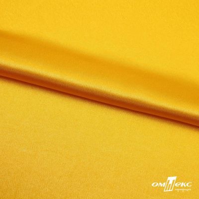 Поли креп-сатин 13-0859, 125 (+/-5) гр/м2, шир.150см, цвет жёлтый - купить в Челябинске. Цена 155.57 руб.