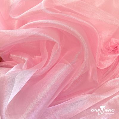 Ткань органза, 100% полиэстр, 28г/м2, шир. 150 см, цв. #47 розовая пудра - купить в Челябинске. Цена 86.24 руб.