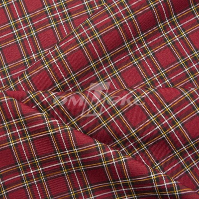 Ткань костюмная клетка 24379 2012, 230 гр/м2, шир.150см, цвет бордовый/бел/жел - купить в Челябинске. Цена 539.74 руб.