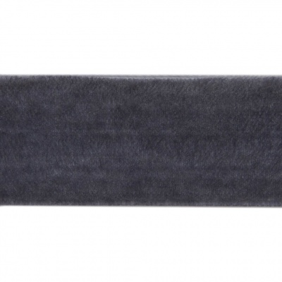 Лента бархатная нейлон, шир.25 мм, (упак. 45,7м), цв.189-т.серый - купить в Челябинске. Цена: 981.09 руб.