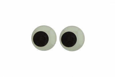 Глазки для игрушек, круглые, с бегающими зрачками, 10 мм/упак.50+/-2 шт, цв. -черно-белые - купить в Челябинске. Цена: 35.20 руб.