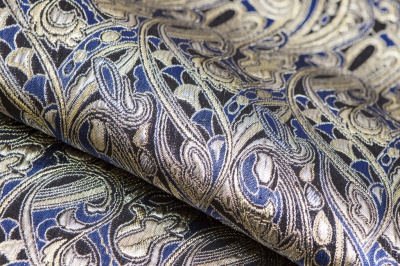 Ткань костюмная жаккард, 135 гр/м2, шир.150см, цвет синий№18 - купить в Челябинске. Цена 441.95 руб.