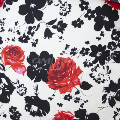 Плательная ткань "Фламенко" 22.1, 80 гр/м2, шир.150 см, принт растительный - купить в Челябинске. Цена 239.03 руб.