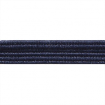 Резиновые нити с текстильным покрытием, шир. 6 мм ( упак.30 м/уп), цв.- 117-т.синий - купить в Челябинске. Цена: 152.05 руб.