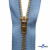 Молнии джинсовые металл т-5, 18 см латунь (YG), цв.-деним (231) - купить в Челябинске. Цена: 22.80 руб.