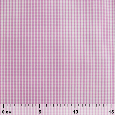 Ткань сорочечная Клетка Виши, 115 г/м2, 58% пэ,42% хл, шир.150 см, цв.1-розовый, (арт.111) - купить в Челябинске. Цена 306.69 руб.