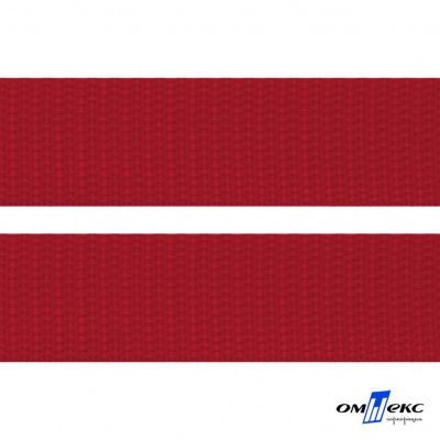 Красный - цв.171- Текстильная лента-стропа 550 гр/м2 ,100% пэ шир.50 мм (боб.50+/-1 м) - купить в Челябинске. Цена: 797.67 руб.