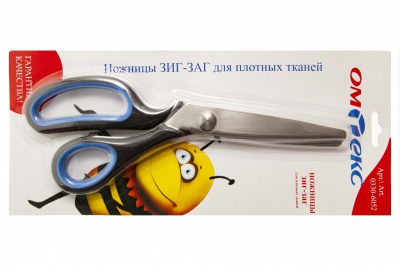 Ножницы арт.0330-6052 "ЗИГ-ЗАГ" 5 мм, для плотных тканей , 9"/ 229 мм - купить в Челябинске. Цена: 733.08 руб.