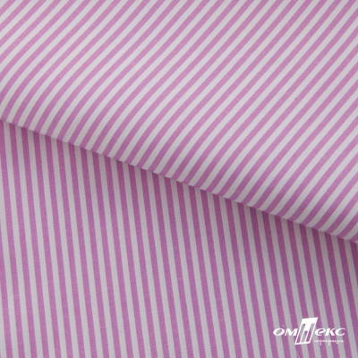 Ткань сорочечная Полоска Кенди, 115 г/м2, 58% пэ,42% хл, шир.150 см, цв.1-розовый, (арт.110) - купить в Челябинске. Цена 306.69 руб.