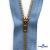 Молнии джинсовые металл т-4, 18 см латунь (YG), цв.-деним (231) - купить в Челябинске. Цена: 21.57 руб.