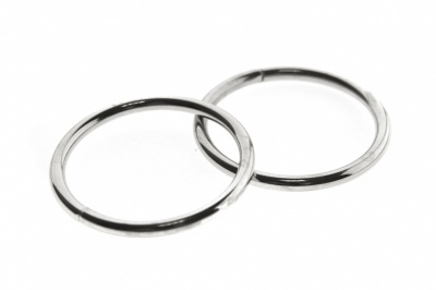 Кольцо металлическое №40 мм, цв.-никель - купить в Челябинске. Цена: 4.45 руб.