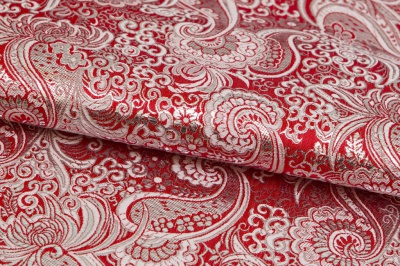 Ткань костюмная жаккард, 135 гр/м2, шир.150см, цвет красный№3 - купить в Челябинске. Цена 441.94 руб.