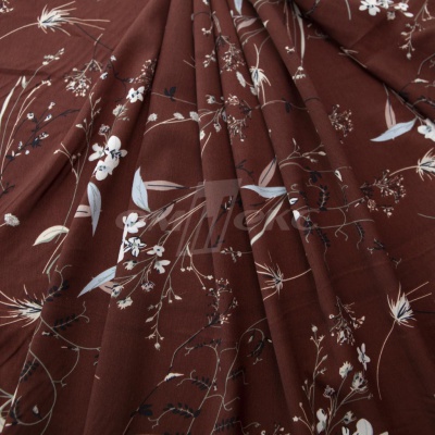 Плательная ткань "Фламенко" 2.2, 80 гр/м2, шир.150 см, принт растительный - купить в Челябинске. Цена 239.03 руб.