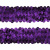Тесьма с пайетками 12, шир. 30 мм/уп. 25+/-1 м, цвет фиолет - купить в Челябинске. Цена: 1 098.48 руб.