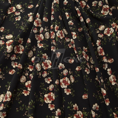 Плательная ткань "Фламенко" 3.1, 80 гр/м2, шир.150 см, принт растительный - купить в Челябинске. Цена 239.03 руб.