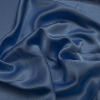 Поли креп-сатин 16-4132, 125 (+/-5) гр/м2, шир.150см, цвет голубой - купить в Челябинске. Цена 157.15 руб.