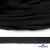Шнур плетеный d-8 мм плоский, 70% хлопок 30% полиэстер, уп.85+/-1 м, цв.- чёрный - купить в Челябинске. Цена: 735 руб.
