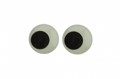 Глазки для игрушек, круглые, с бегающими зрачками, 18 мм/упак.50+/-2 шт, цв. -черно-белые - купить в Челябинске. Цена: 41.81 руб.