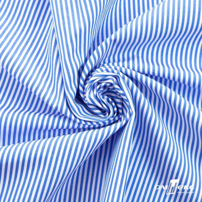 Ткань сорочечная Полоска Кенди, 115 г/м2, 58% пэ,42% хл, шир.150 см, цв.3-синий, (арт.110) - купить в Челябинске. Цена 306.69 руб.