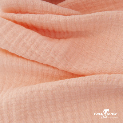 Ткань Муслин, 100% хлопок, 125 гр/м2, шир. 140 см #201 цв.(18)-розовый персик - купить в Челябинске. Цена 464.97 руб.