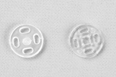 Кнопки пришивные пластиковые 11,5 мм, блистер 24шт, цв.-прозрачные - купить в Челябинске. Цена: 59.44 руб.
